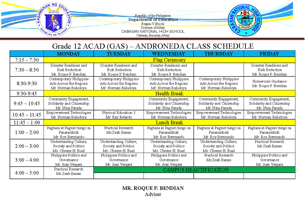 class-schedule-dfsgh-department-of-education-region-v-bicol