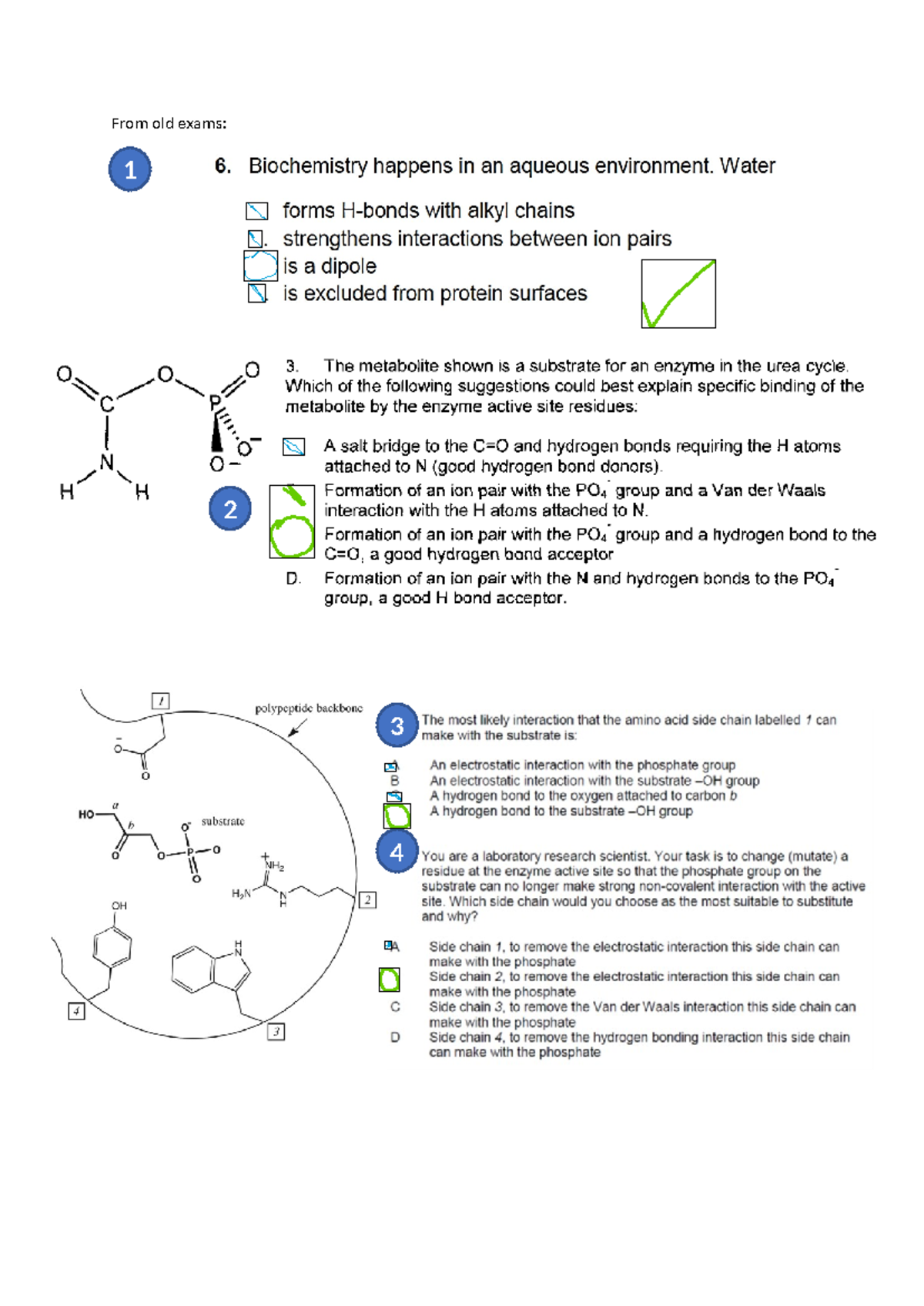 Worksheet for L2 - lecture notes - From old exams: Which of the ...