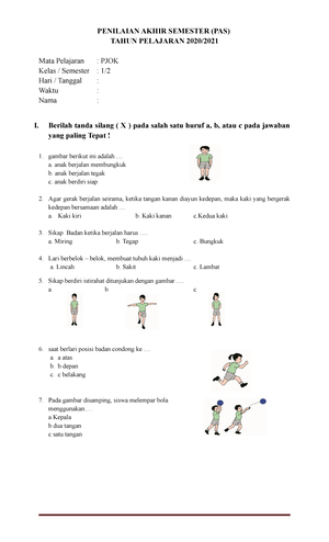 Soal PAS PJOK Kelas 2 - Soal PJOK Sekolah Dasar - PENILAIAN AKHIR ...