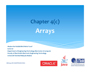 Lab4 advanced programming - ADVANCED PROGRAMMING BEEC 1353 SEMESTER 1 ...