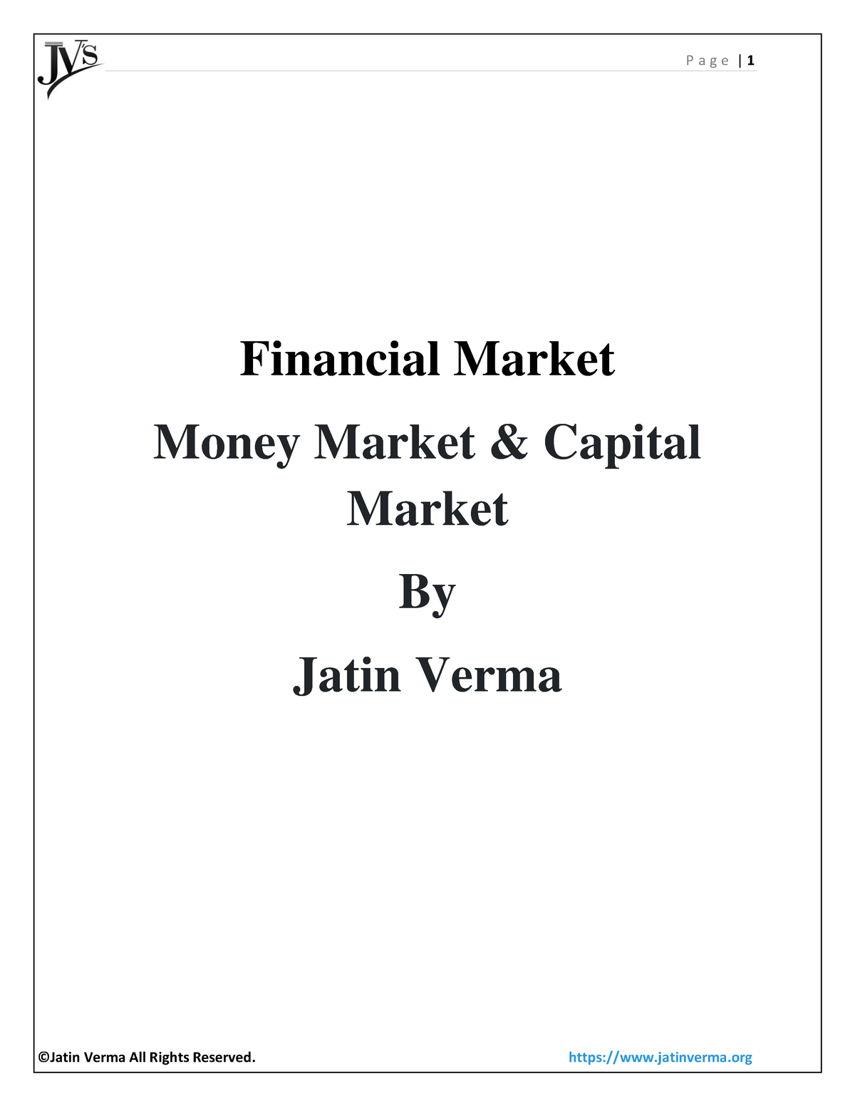 assignment on money market and capital market