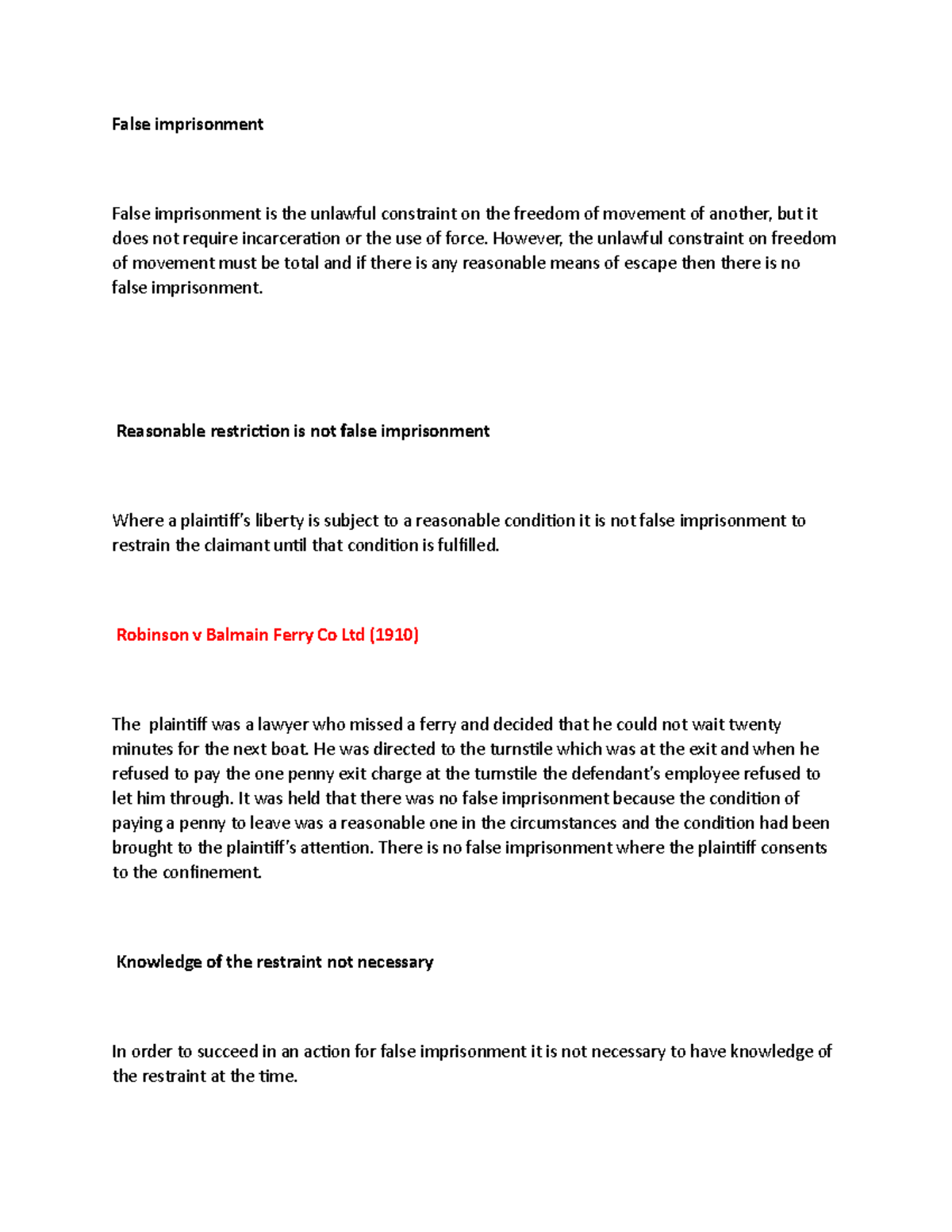 false-imprisonment-tort-law-directions-false-imprisonment-false