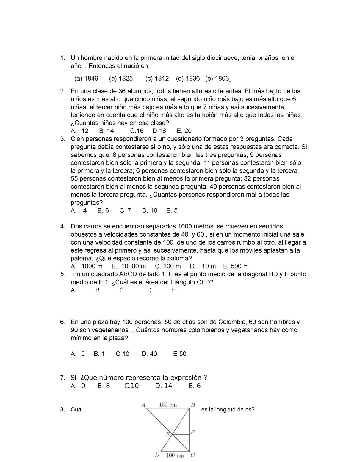 Problemas Olimpiadas DE Matematicas 2022 Nivel 4 Corregido - Un Hombre ...