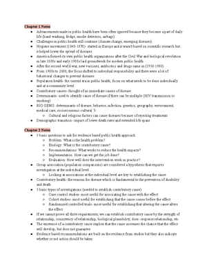 Public Health Chapter 1 - Public Health: The Population Health Approach ...
