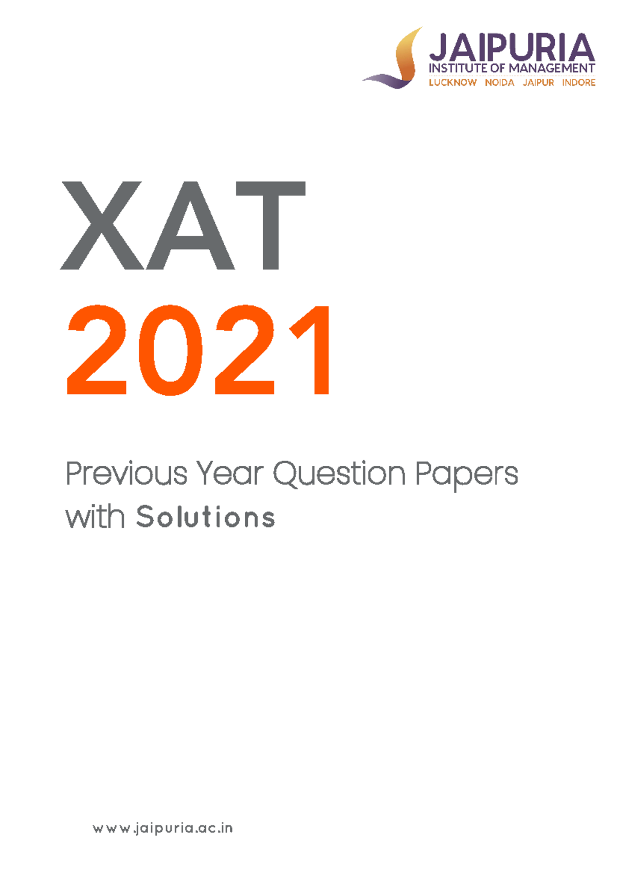 7-XAT-2021 - 2021 Previous Year Question Papers with Solutions jaipuria ...