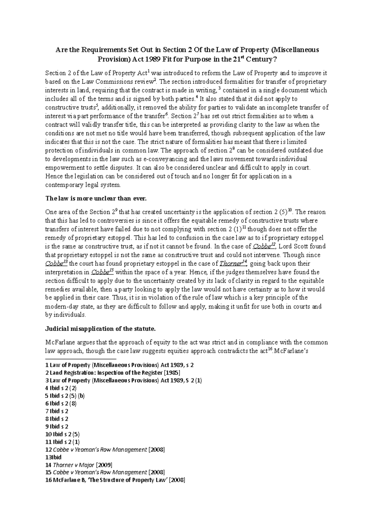 land law essay structure