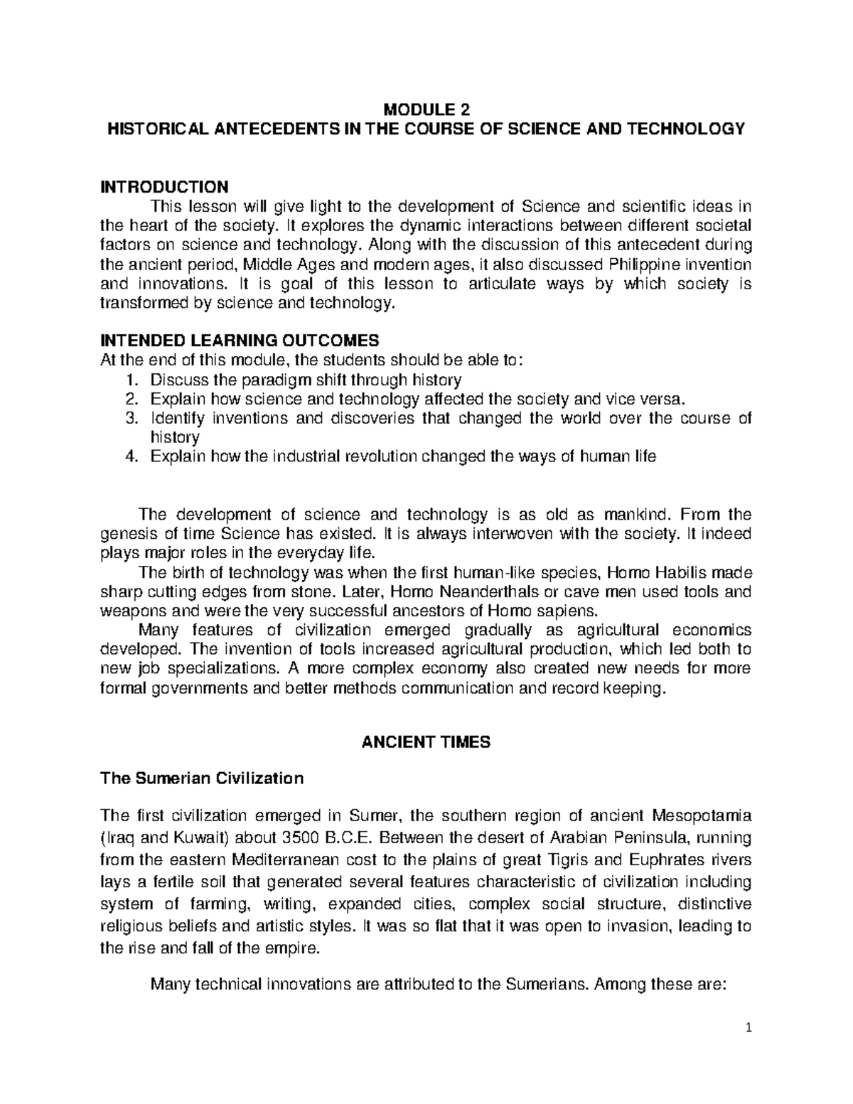 Module-2- Historical- Antecedents - MODULE 2 HISTORICAL ANTECEDENTS IN ...