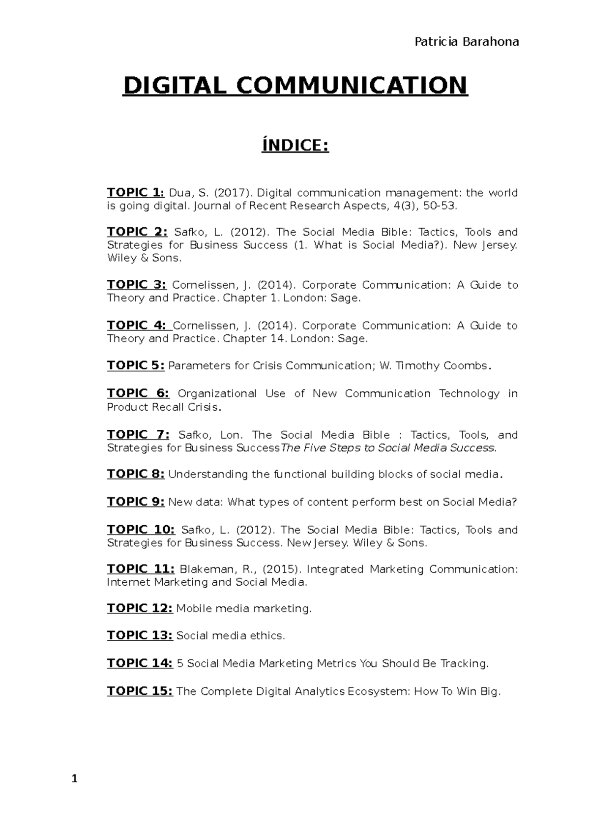 Digital Communication - DIGITAL COMMUNICATION ÍNDICE: TOPIC 1: Dua, S ...