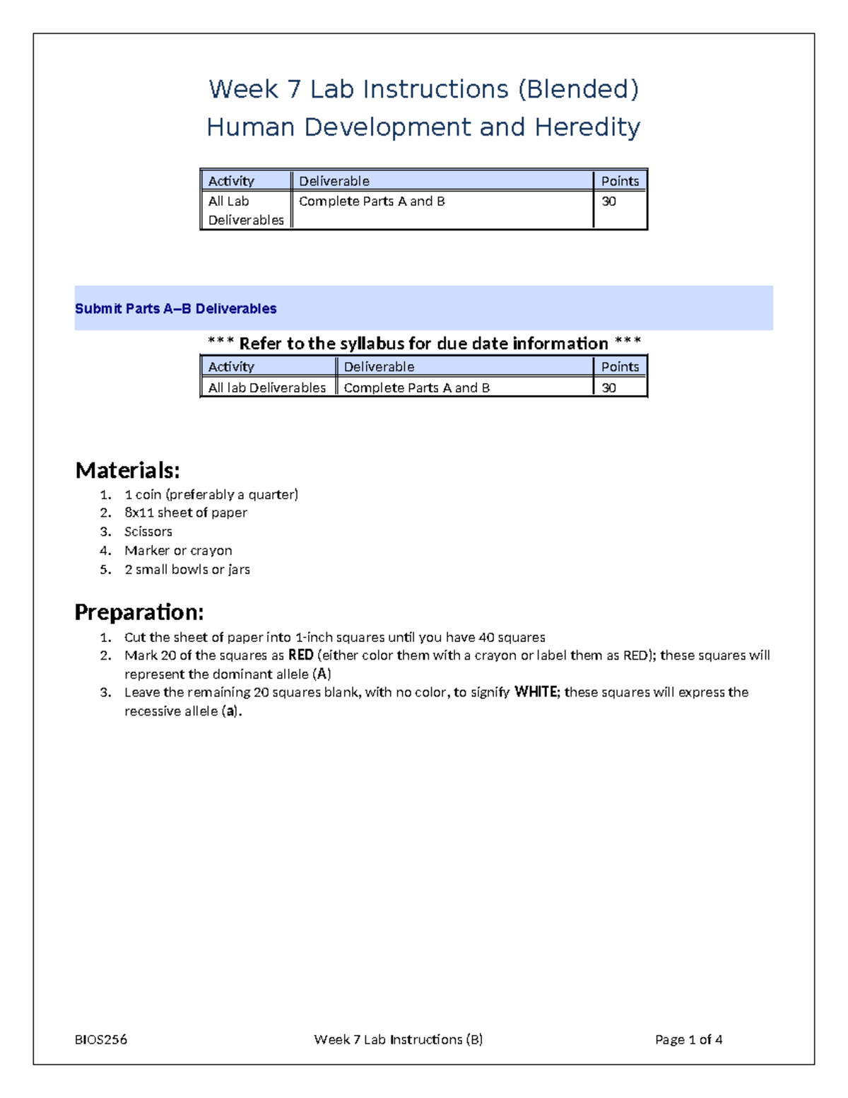 BIOS256 Week 7 Lab - Week 7 Lab Instructions (Blended) Human ...