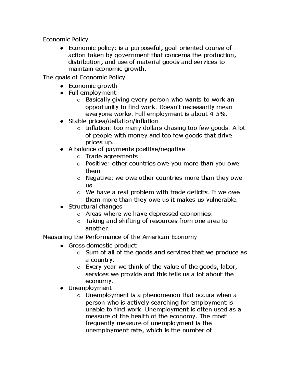 POSC220 Final Study Guide Lecture Notes - Economic Policy Economic ...