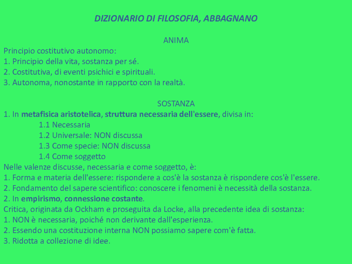 Storia delle Idee - Prof. Sgarro - 6 CFU - Università di Foggia - Studocu