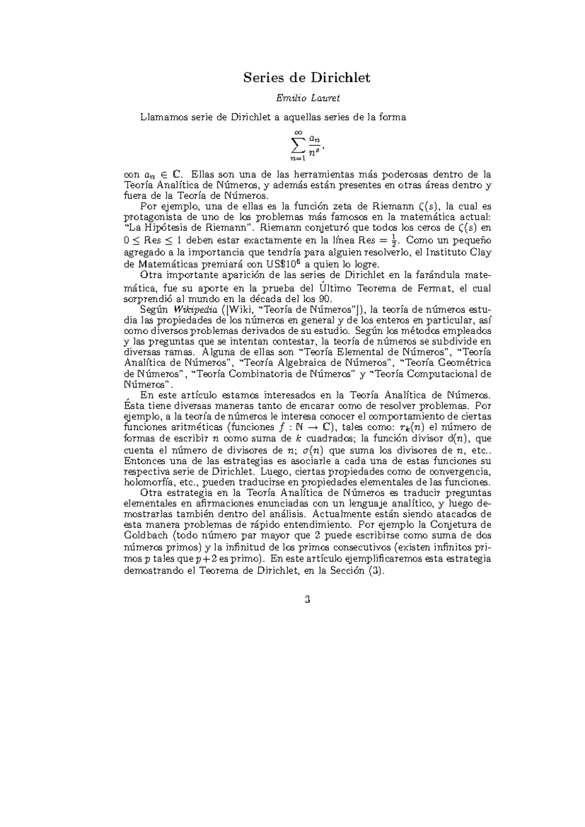 De Dirichlet8832478 Series de Dirichlet Emilio Lauret — free download