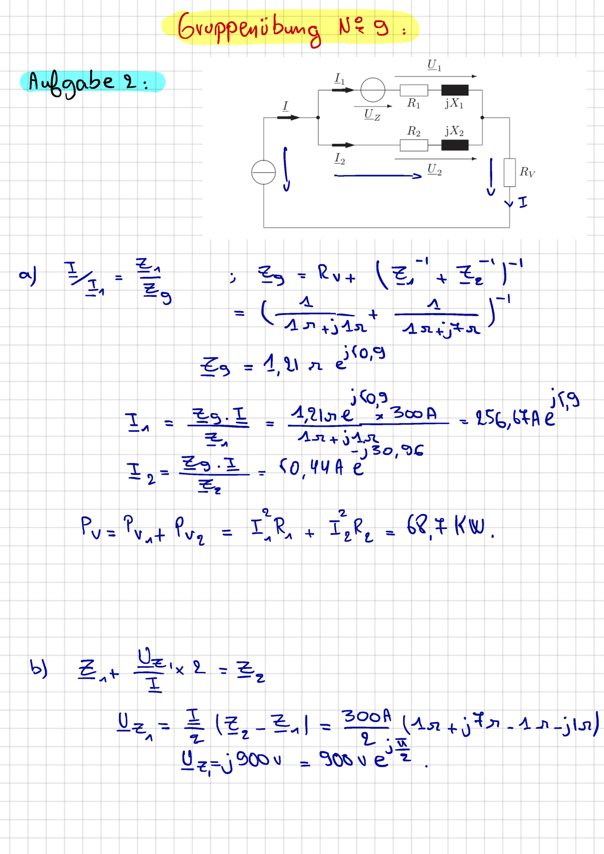 9 - Gruppen Übung . - Grundlagen der Elektrotechnik I 35501 - StuDocu