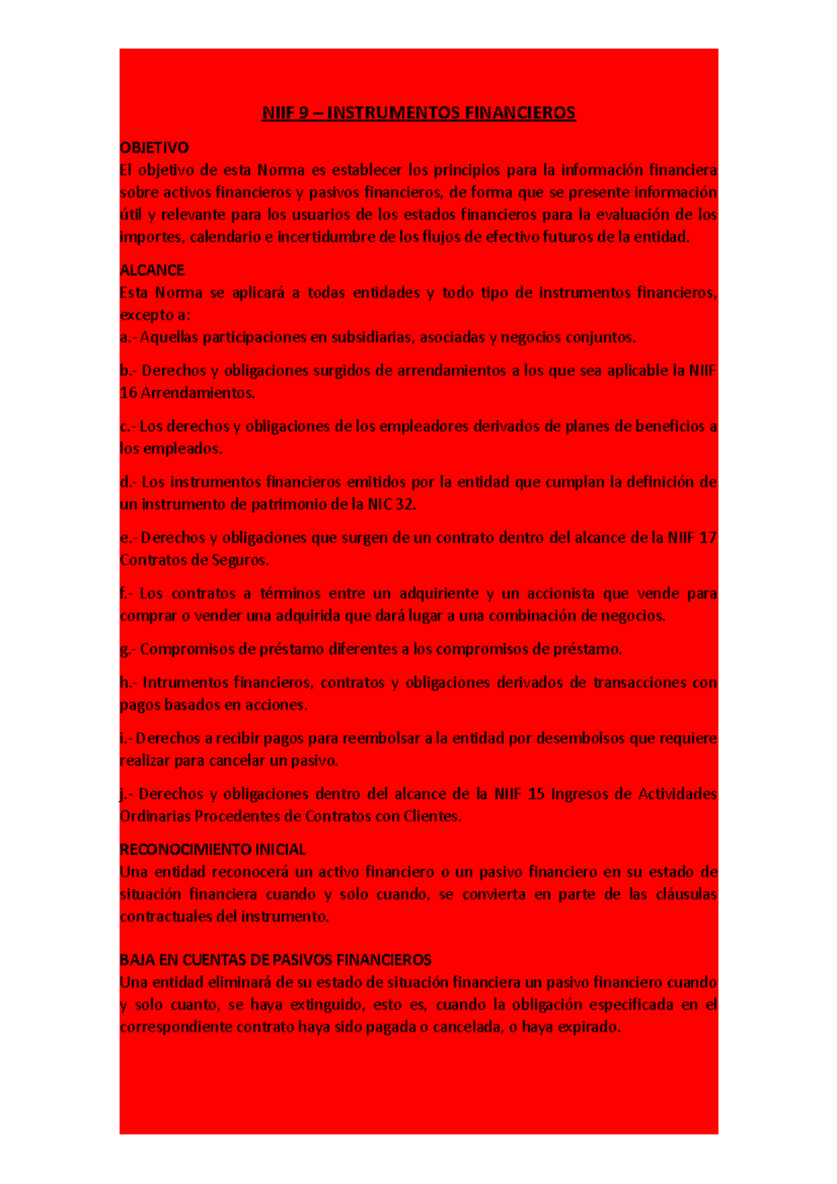 NIIF 9 - Resumen De Aprendizaje - NIIF 9 – INSTRUMENTOS FINANCIEROS ...