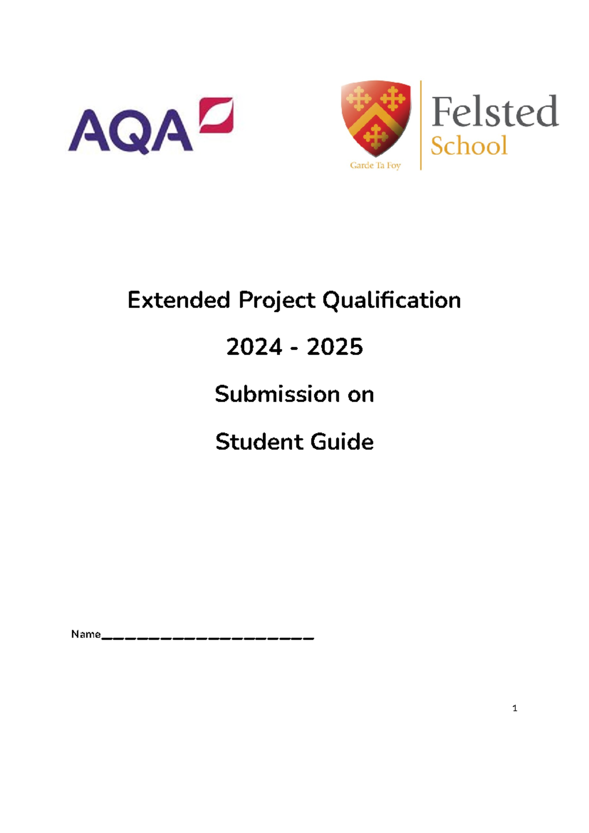 Copy of EPQ Student Guide - Extended Project Qualification 2024 - 2025 ...