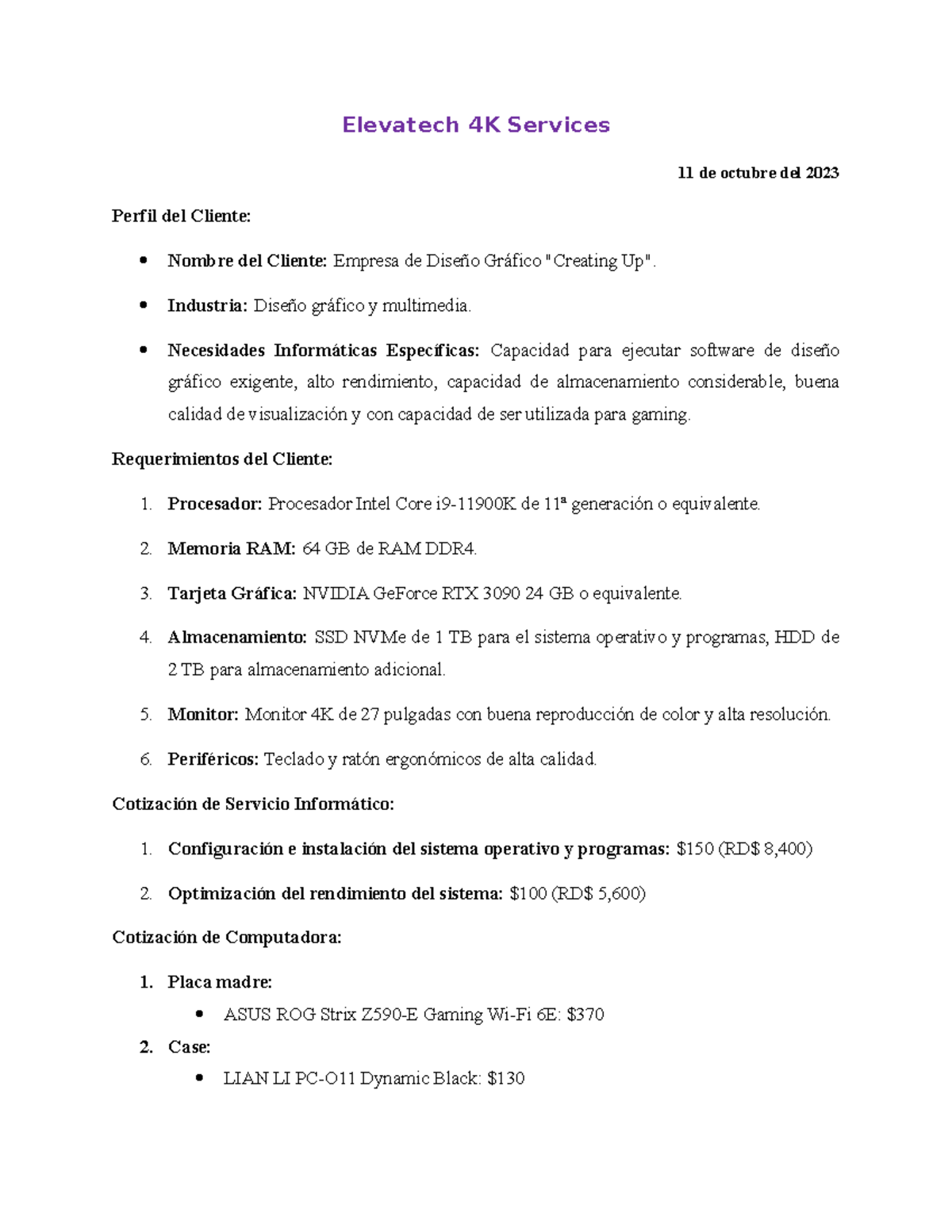 cotizacion-pc-creating-up-elevatech-4k-services-11-de-octubre-del