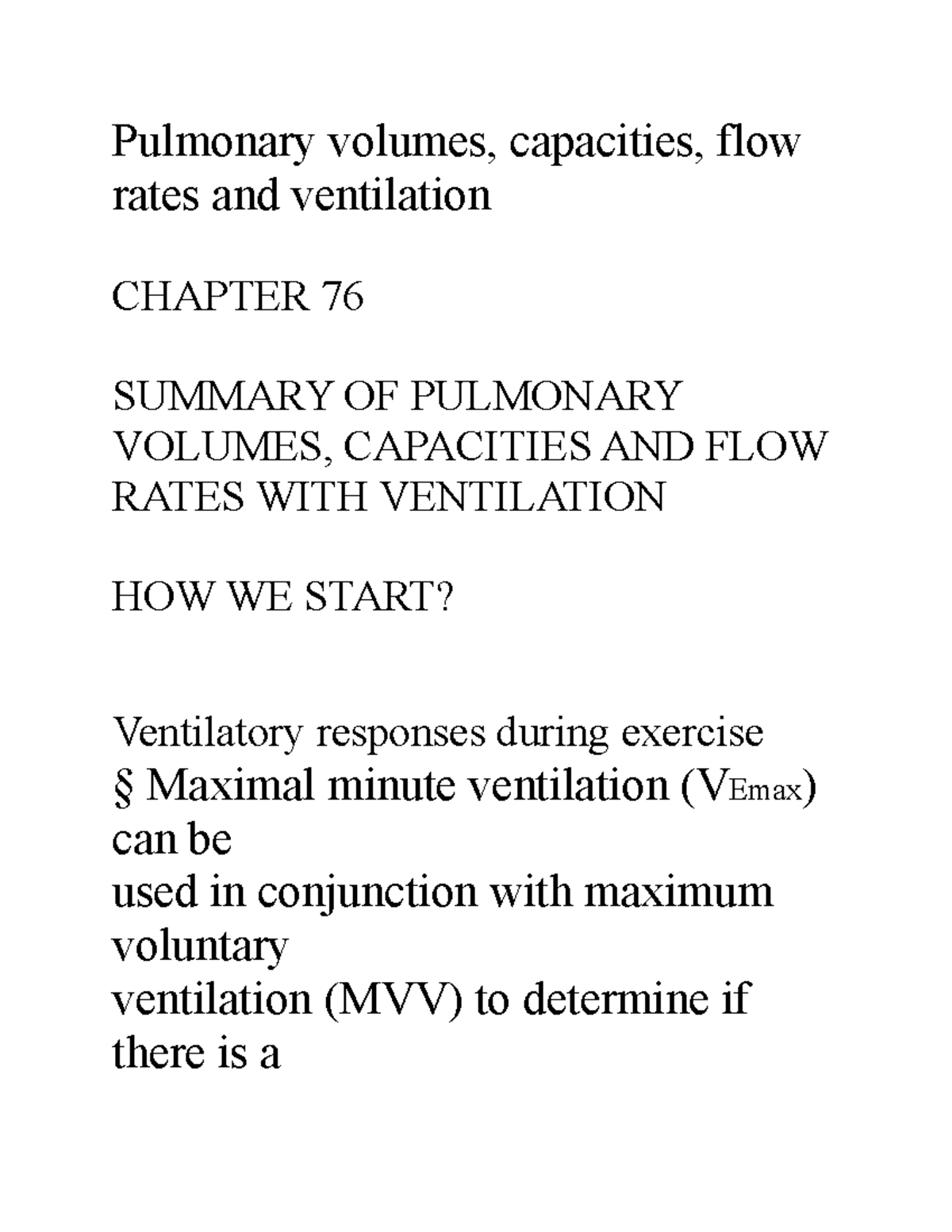 Pulmonary Volumes - 08 - Pulmonary Volumes, Capacities, Flow Rates And 