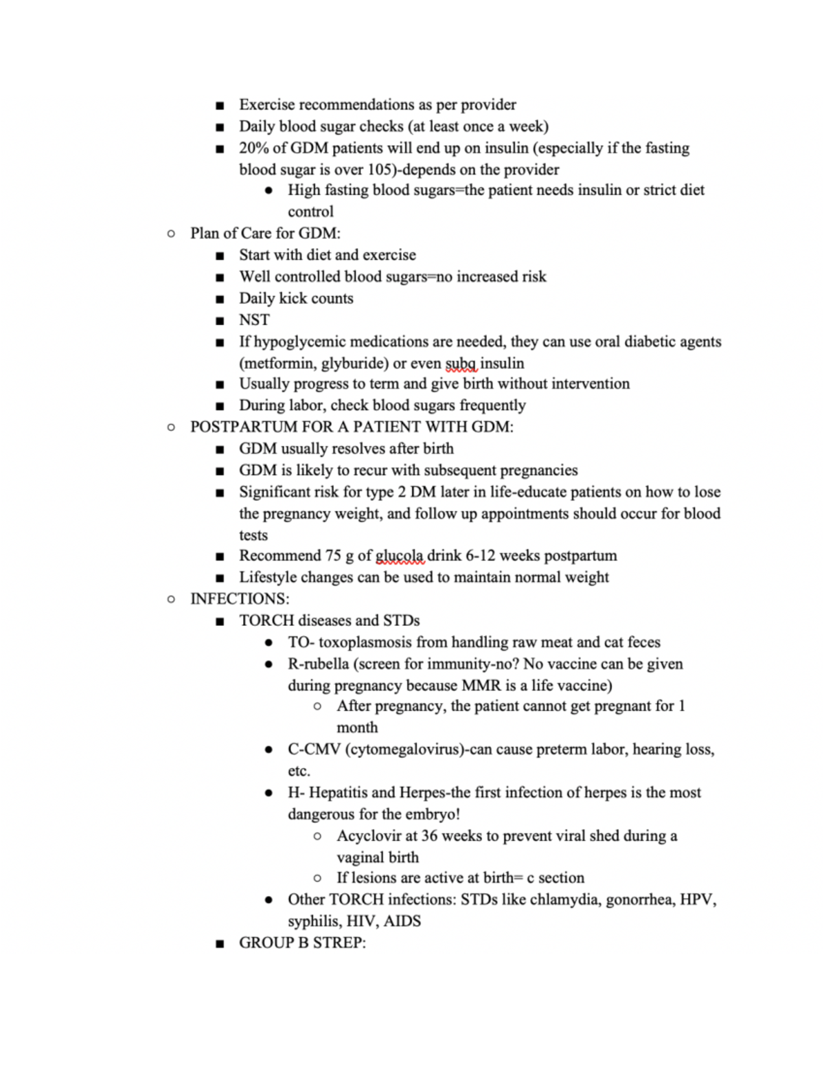 Gestational diabetes notes page 7 - NURS 326 - Studocu