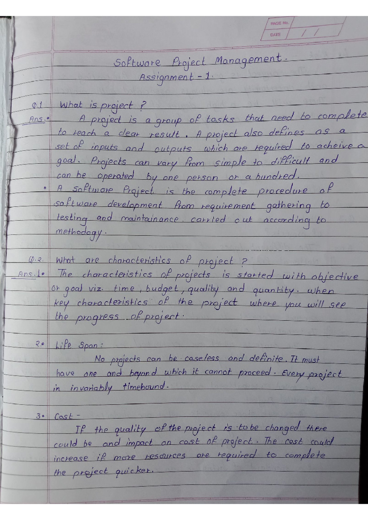 Gaurav Wani SPM Assign-1 - MSc(computer Science) - Studocu