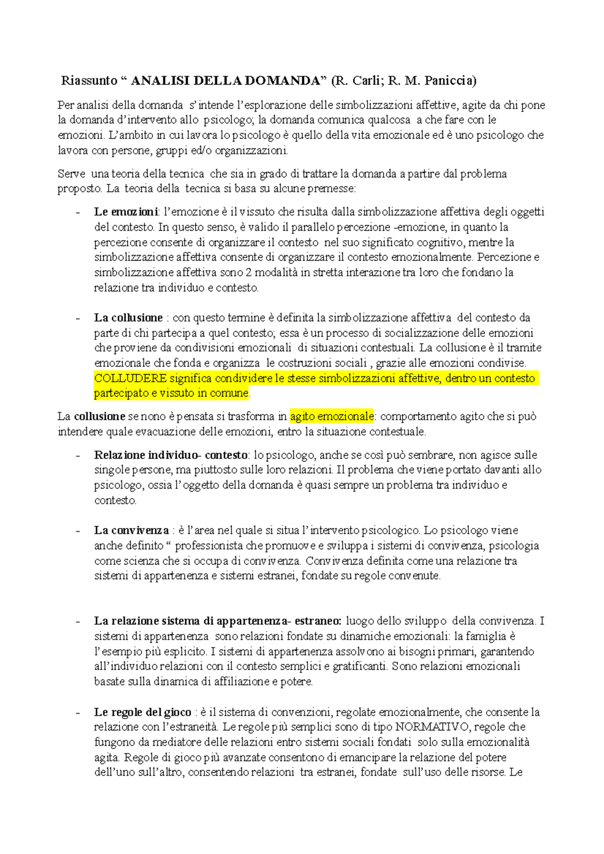 Riassunto Del Libro Analisi Della Domanda Carli - Riassunto “ ANALISI ...