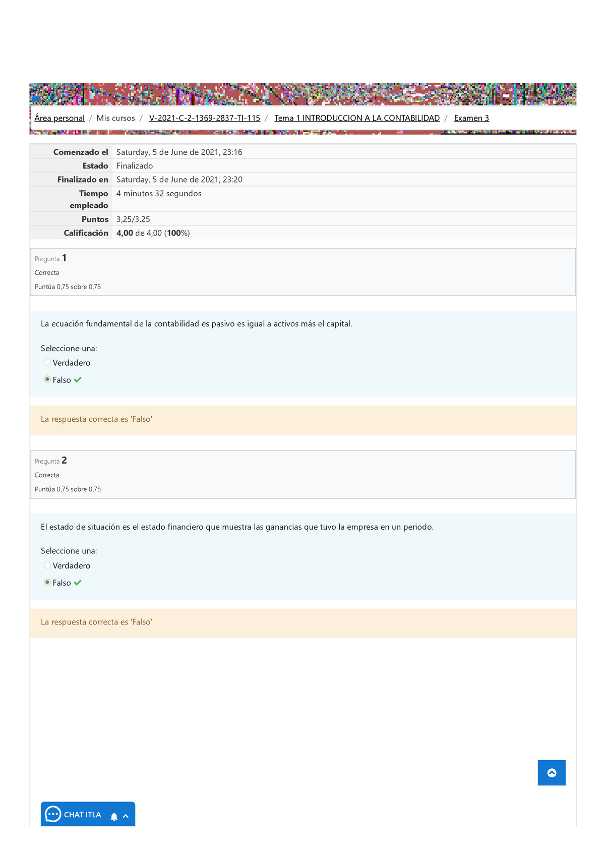 Examen 3 Revisin Del Intento - Comenzado El Saturday, 5 De June De 2021 ...