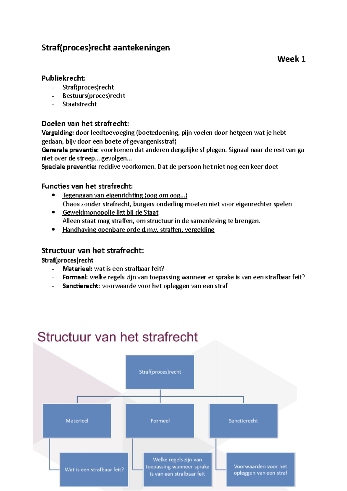 Aantekeningen Straf(proces)recht - Straf(proces)recht Aantekeningen ...