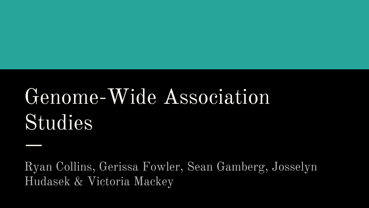 Summary - Genome-wide Association Study - Basic Methodology - Genome ...