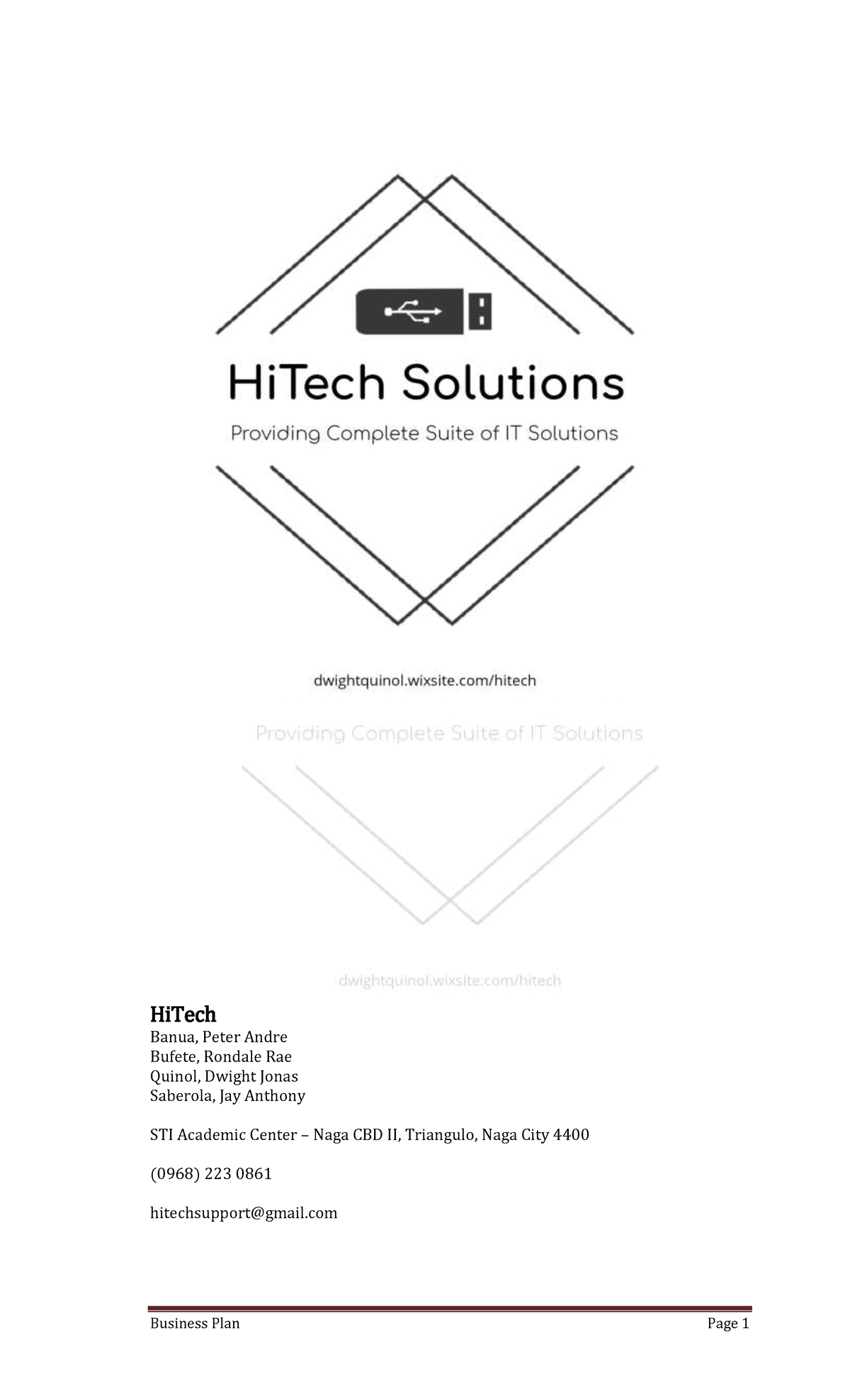 Hi Tech Solutions Business Plan BS Civil Engineering UNC Studocu