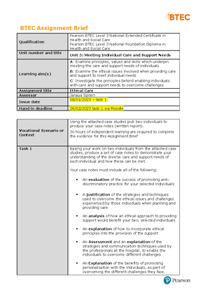 Unit 7 Task 1 - unit 7 - Unit 7 Task 1 Case study 2: Welling’s NHS ...