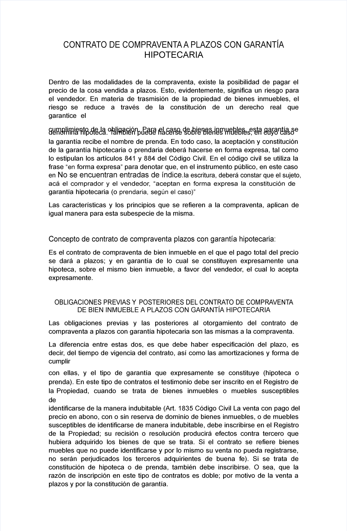 Pdf Contrato De Compraventa A Plazos Con Garantia Hipotecaria Contrato De Compraventa A Plazos 6558