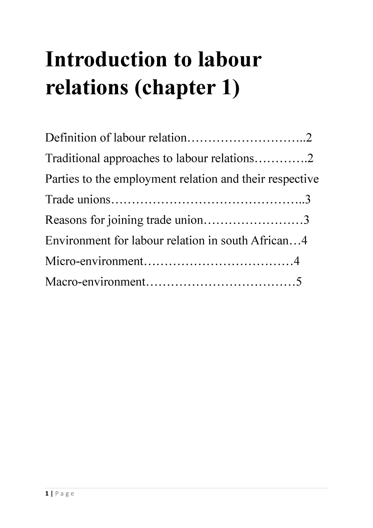 case study on labour relations