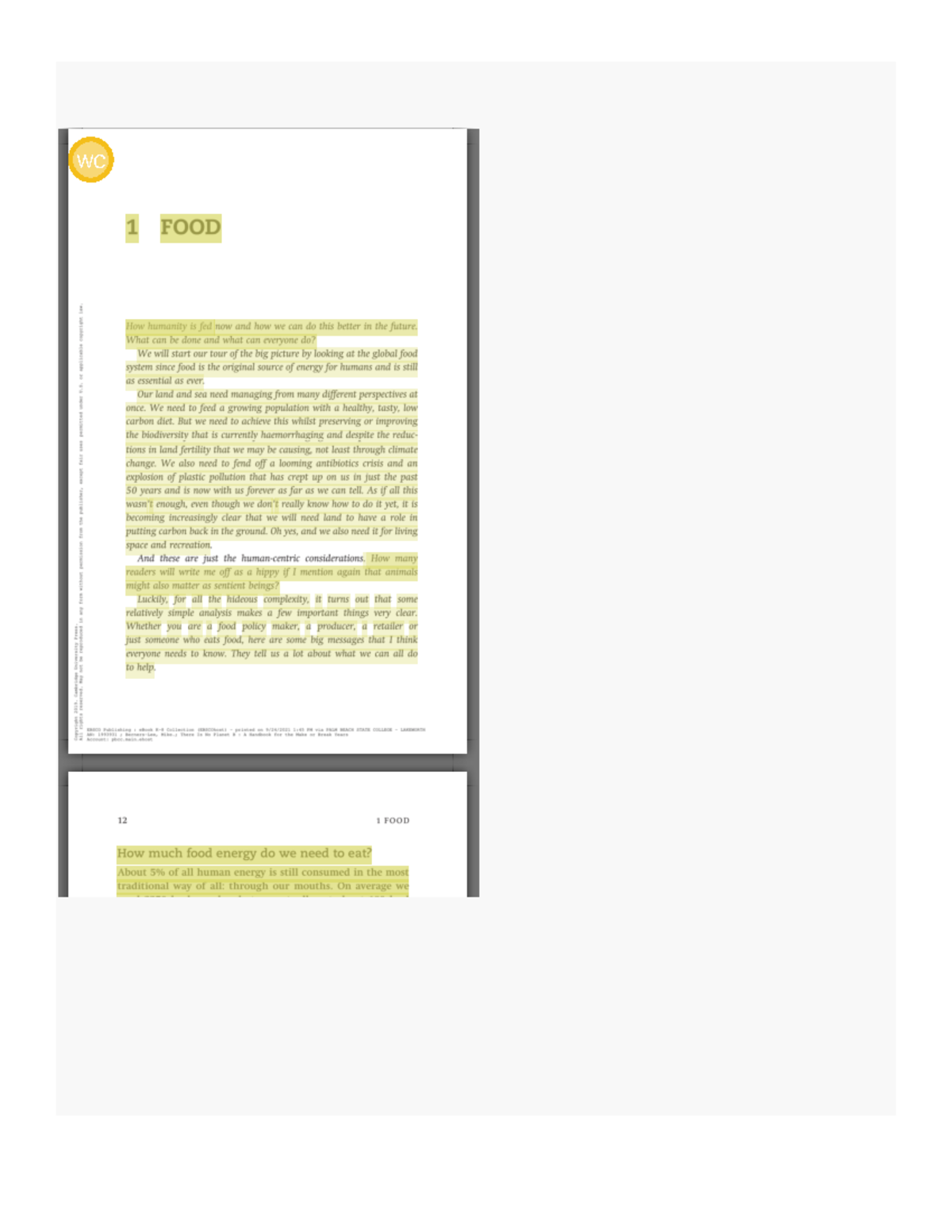 Berners Lee Mike 2019 1Food There Is No BAHand (2) College