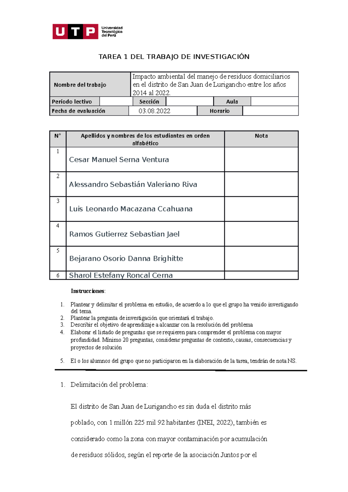 Semana 5 - Tarea 1 - Plantilla - TAREA 1 DEL TRABAJO DE INVESTIGACIÓN ...