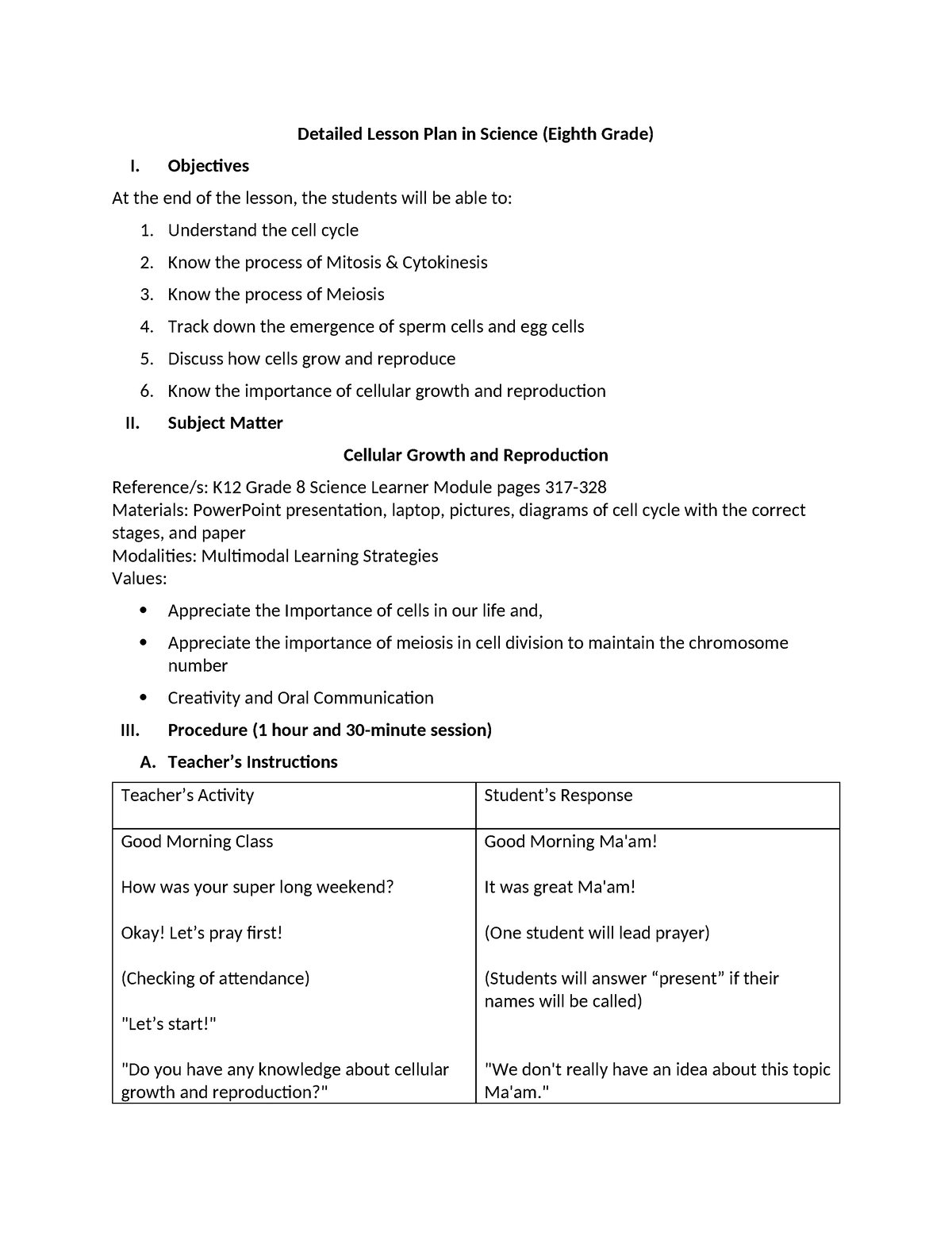 Sample Detailed Lesson Plan In Science - Detailed Lesson Plan In ...