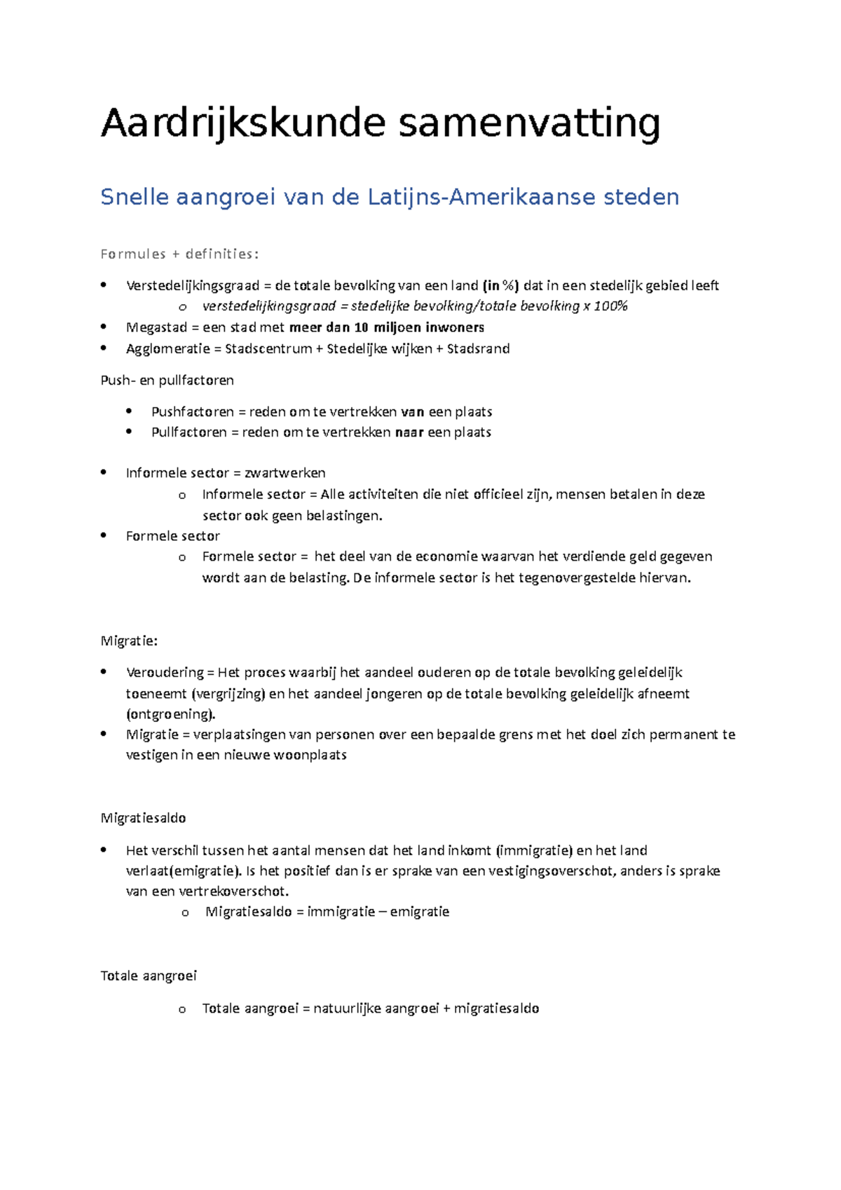 Aardrijkskunde Samenvatting Thema 5 - Aardrijkskunde Samenvatting ...