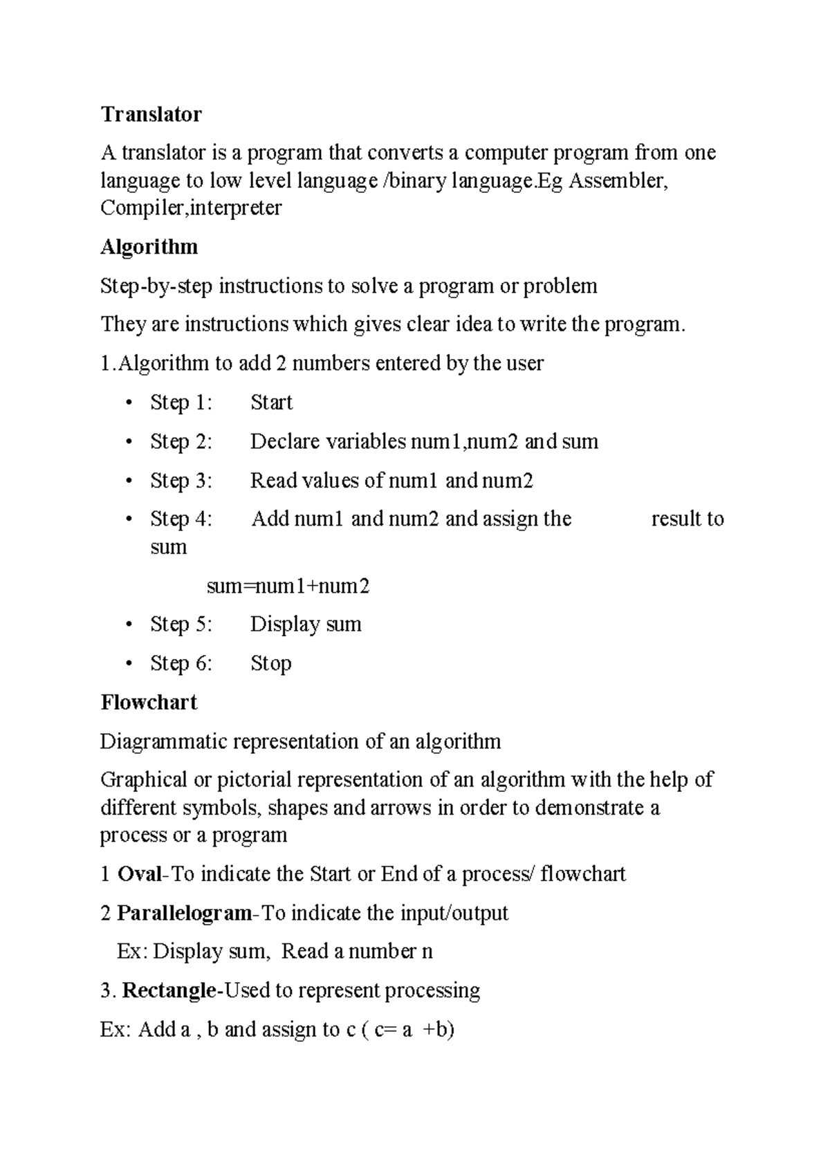 C Capsule - Translator A translator is a program that converts a ...