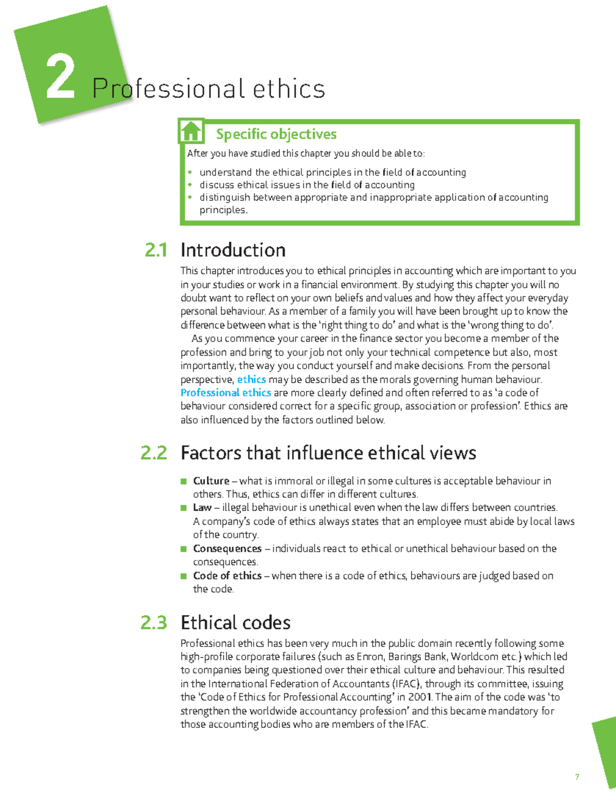 4a - Professional Ethics Chapter Notes - 2 Professional ethics 2 ...