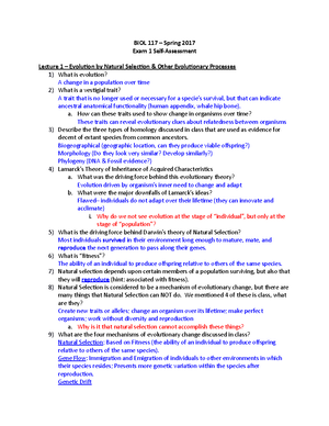 Biology 117: Quiz 1 - Biol 117: Quiz 1 1 Few Individuals Move Between ...