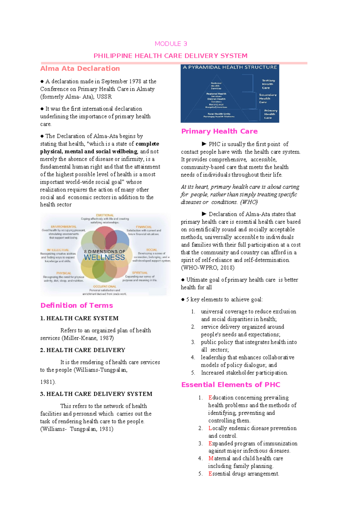 Copy of Module 3 - HIS - NONE - MODULE 3 PHILIPPINE HEALTH CARE ...