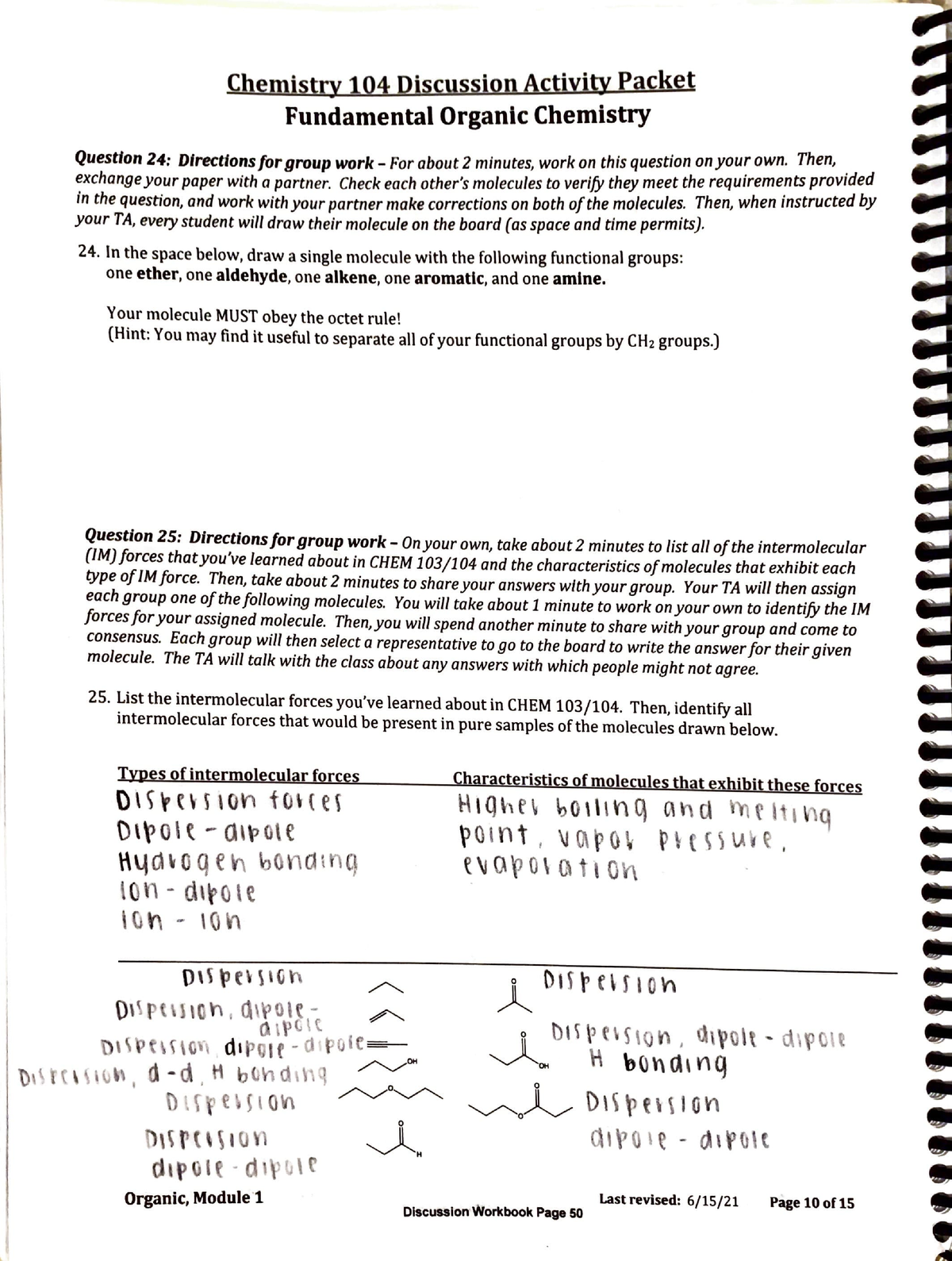 Module 1: Fundamental Organic Chemistry - CHEM 104 - Studocu