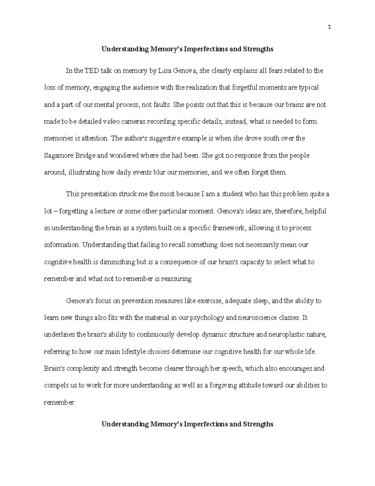 2342156311 - Turnitin Llc - Understanding Memory.edited - Copy - 1 ...