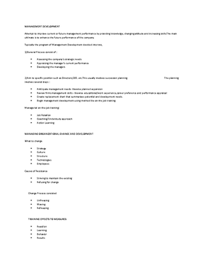 Managing change - Business Information Management - Question 1 What is ...