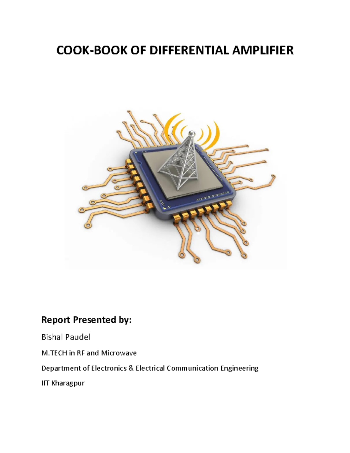 CookBook of Differential Amplifier COOKBOOK OF DIFFERENTIAL
