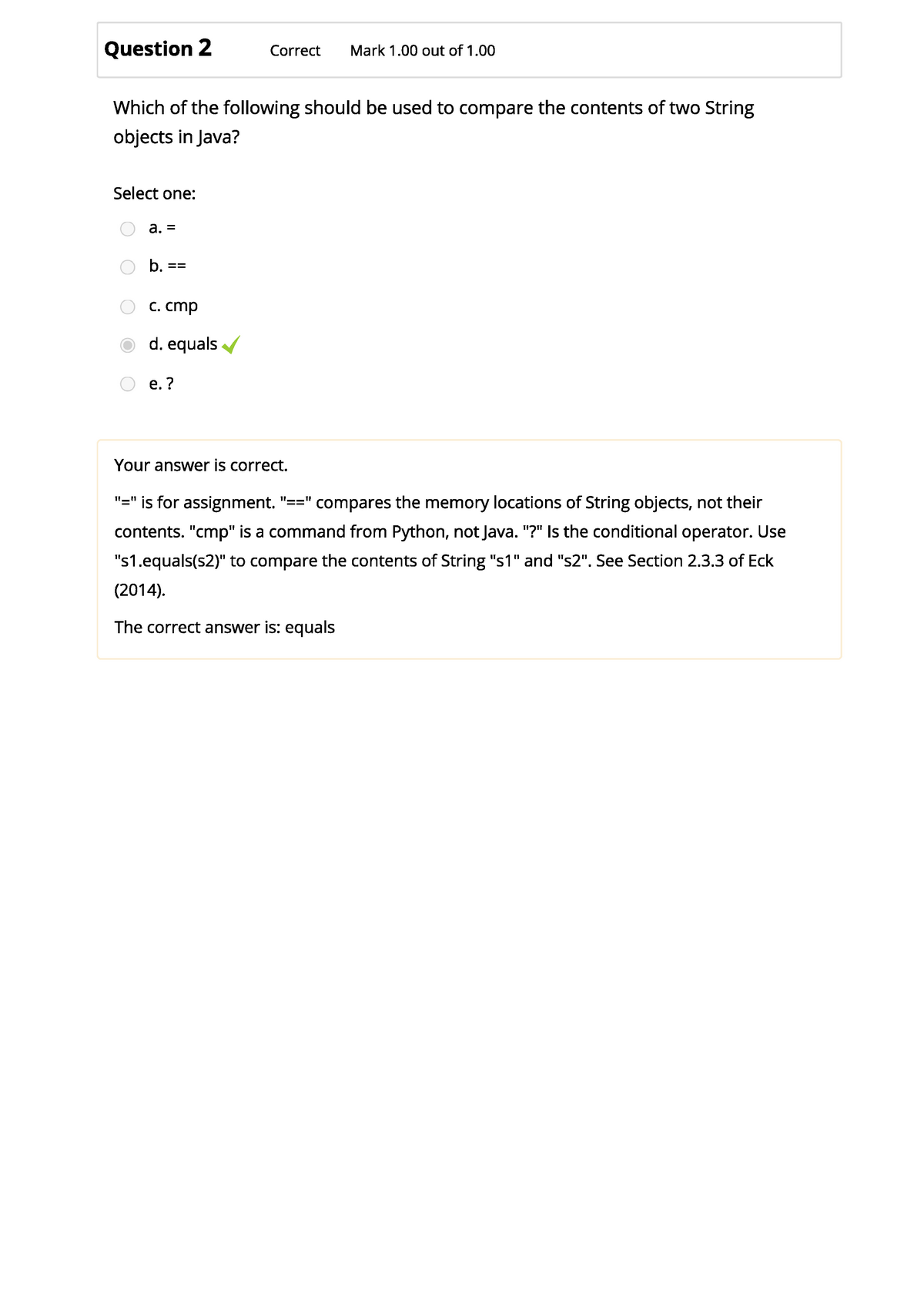 CS 1102 Programming Self Quiz Unit One - CS 1102 - UoPeople - Studocu