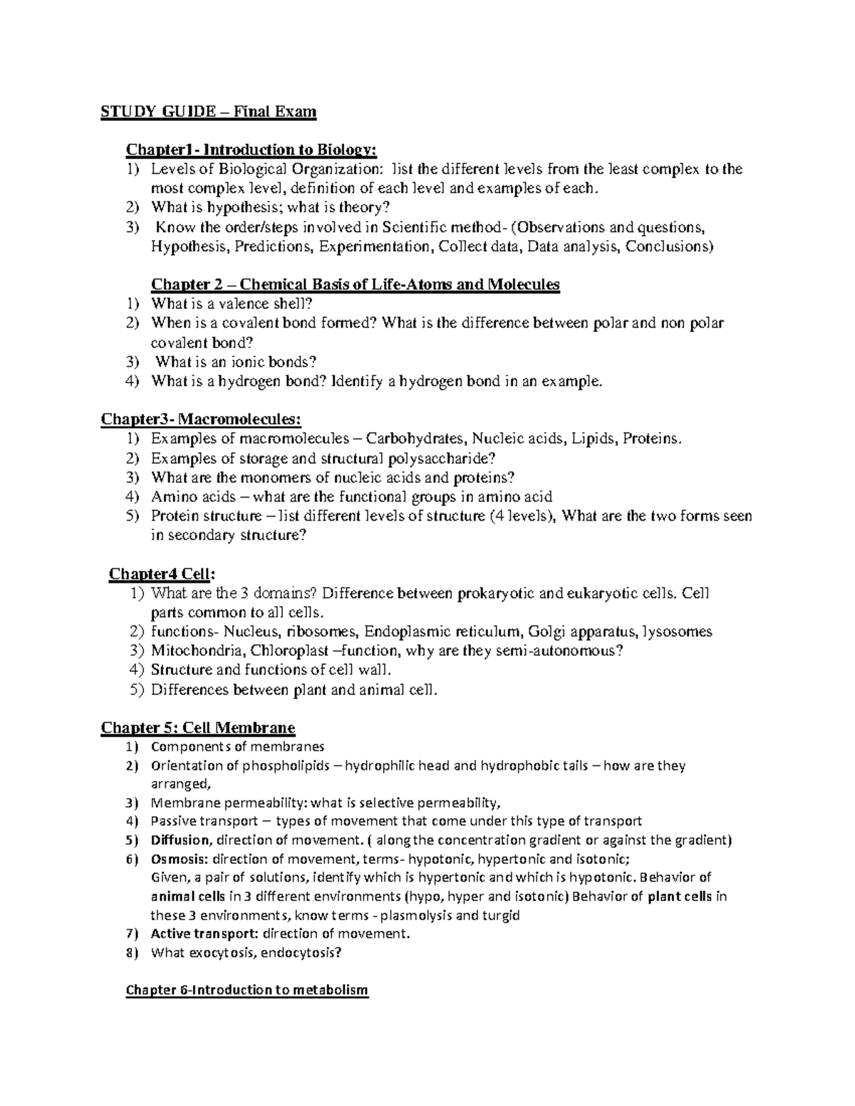 Final EXAM-EDIT- Study Guide - STUDY GUIDE – Final Exam Chapter1 ...