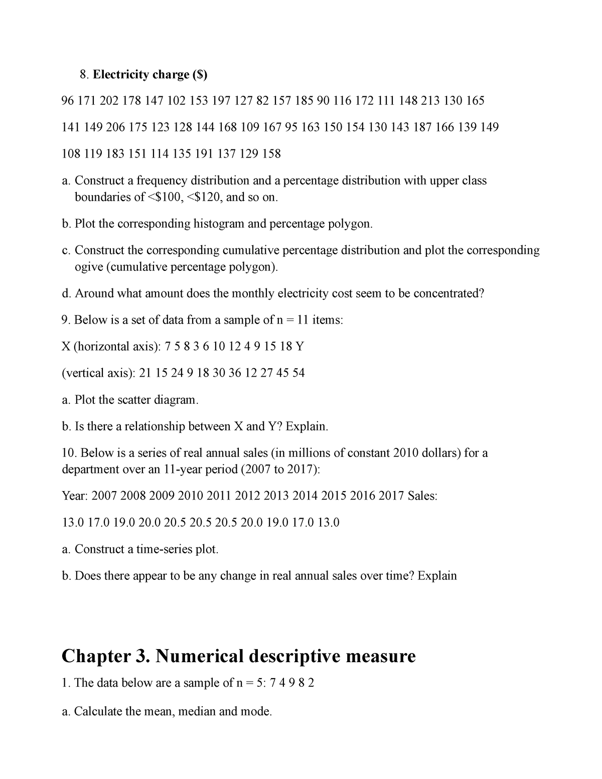 Mas202 Exercise-book-2023-1 - Electricity Charge ($) 96 171 202 178 147 ...