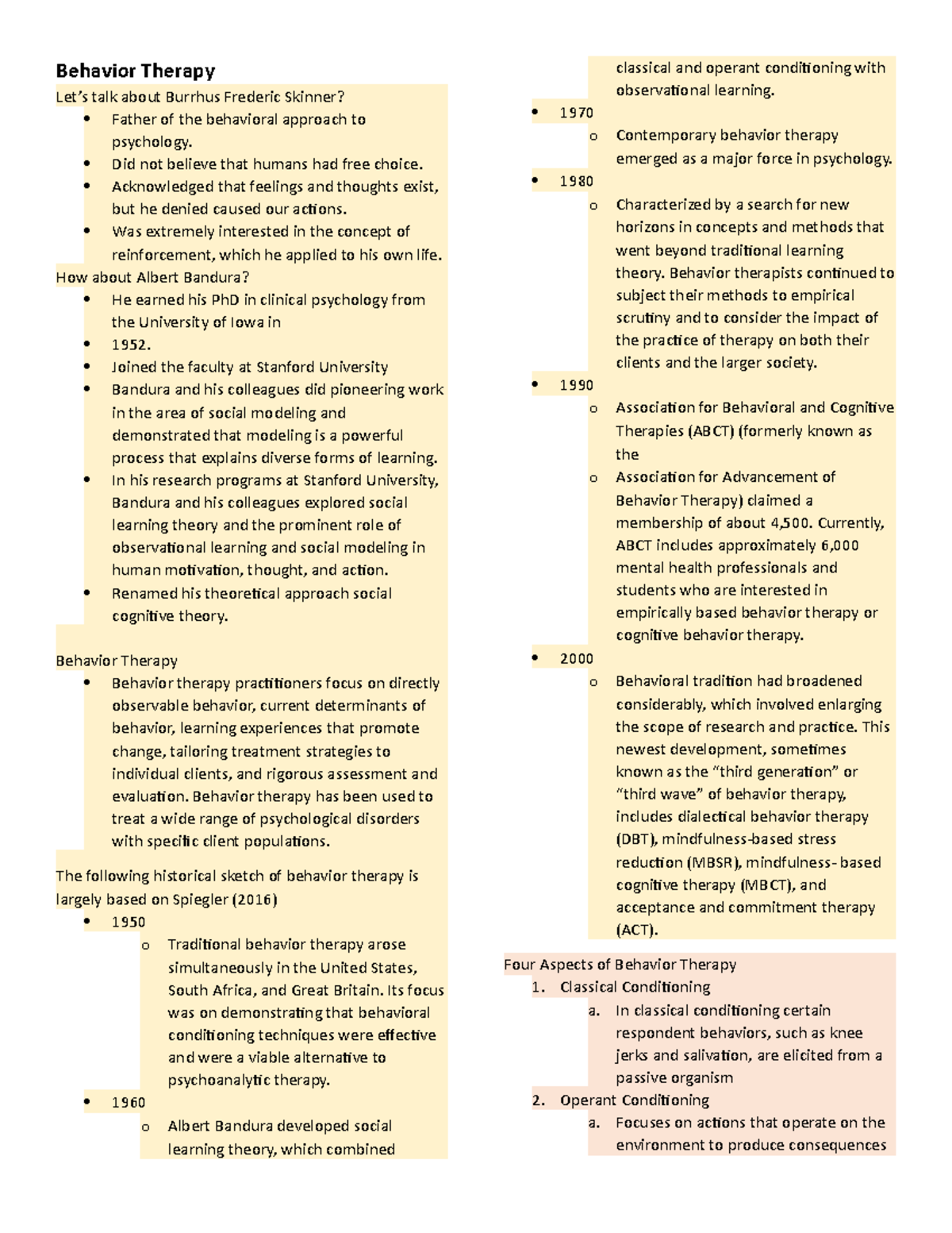 Behavior Therapy Report - Behavior Therapy Let’s talk about Burrhus ...