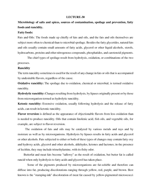 Lecture 1 Microbial Spoilage - LECTURE- Microbial Spoilage Of Foods ...