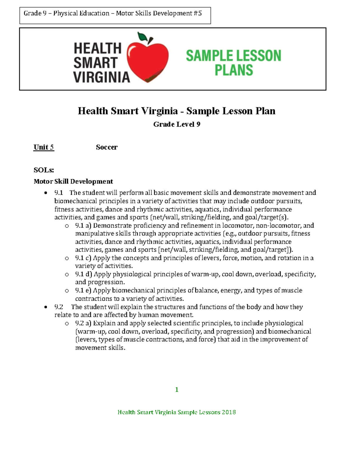 Inbound 4678489198740648370 - 1 Health Smart Virginia - Sample Lesson ...