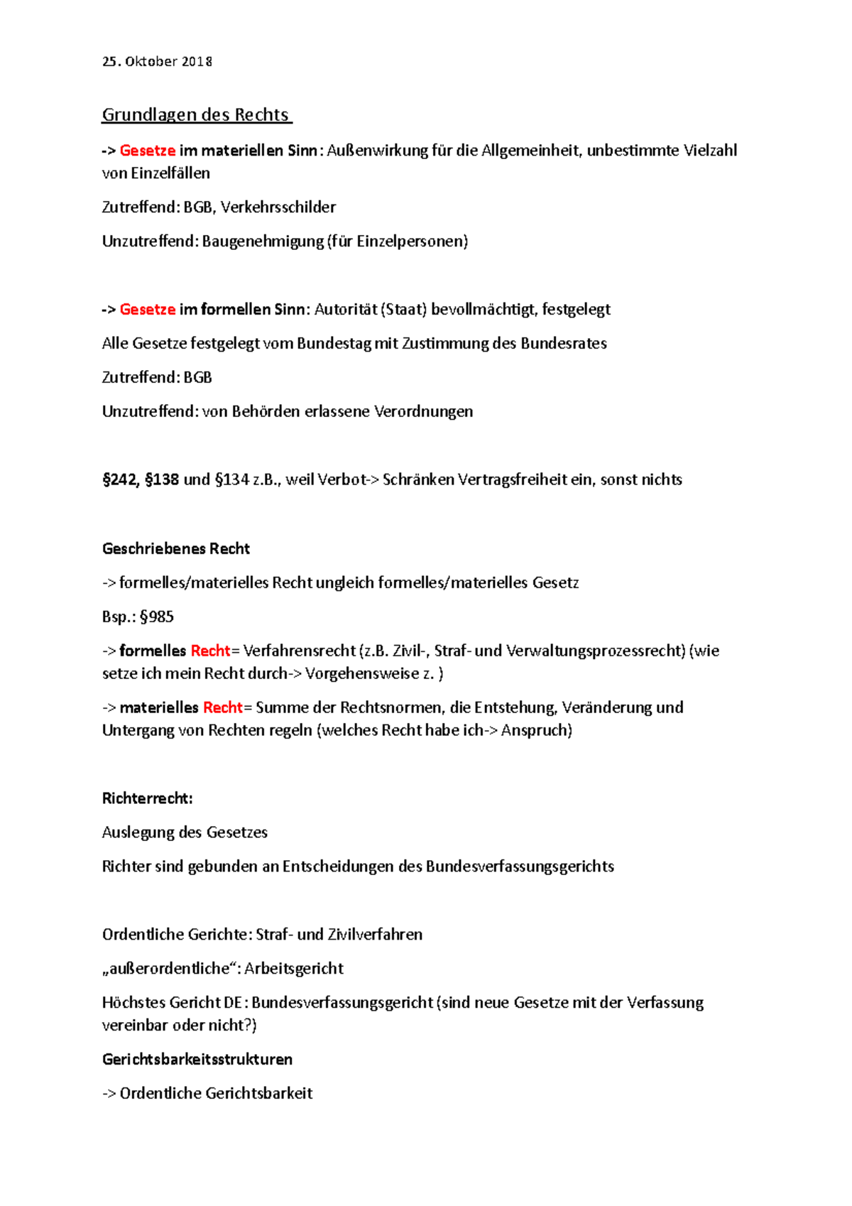 Gesetze Im Formellen Sinn Gesetze im formellen und materiellen Sinne & Richterrecht
